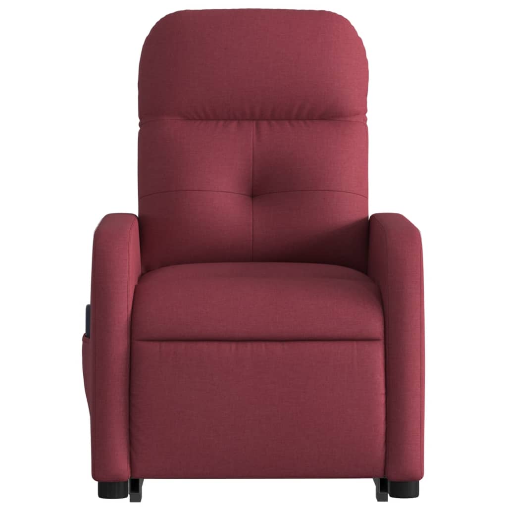 Fauteuil inclinable de massage Rouge bordeaux Tissu