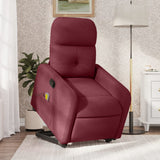 Fauteuil inclinable de massage Rouge bordeaux Tissu