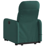 Fauteuil inclinable de massage Vert foncé Tissu