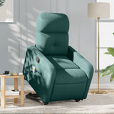 Fauteuil inclinable de massage Vert foncé Tissu