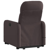 Fauteuil inclinable de massage électrique Marron foncé Tissu