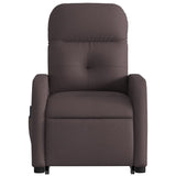 Fauteuil inclinable de massage électrique Marron foncé Tissu