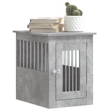 Meuble de cage pour chiens gris béton 45x62x59 cm