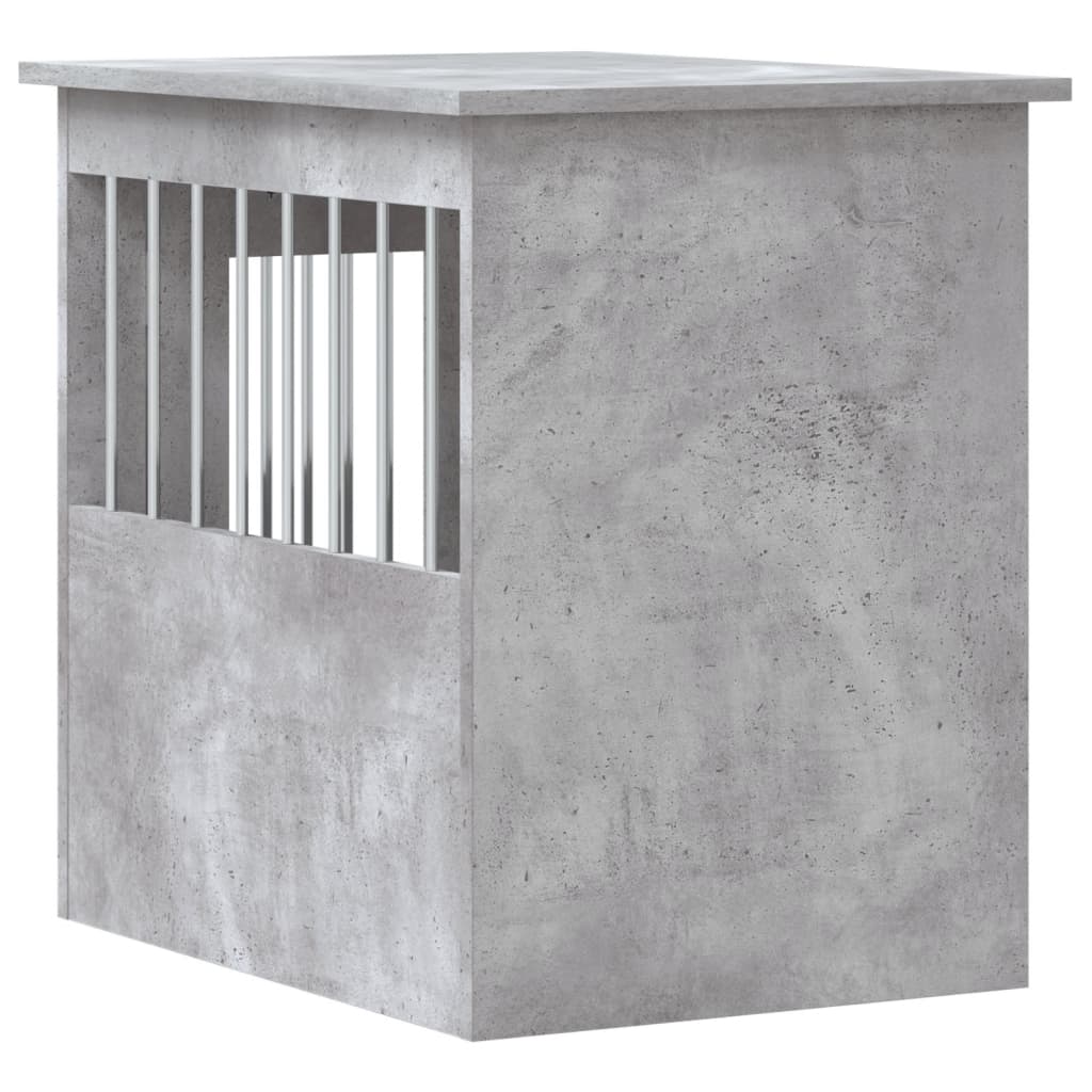 Meuble de cage pour chiens gris béton 45x62x59 cm