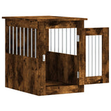 Meuble de cage pour chiens chêne fumé 45x62x59 cm