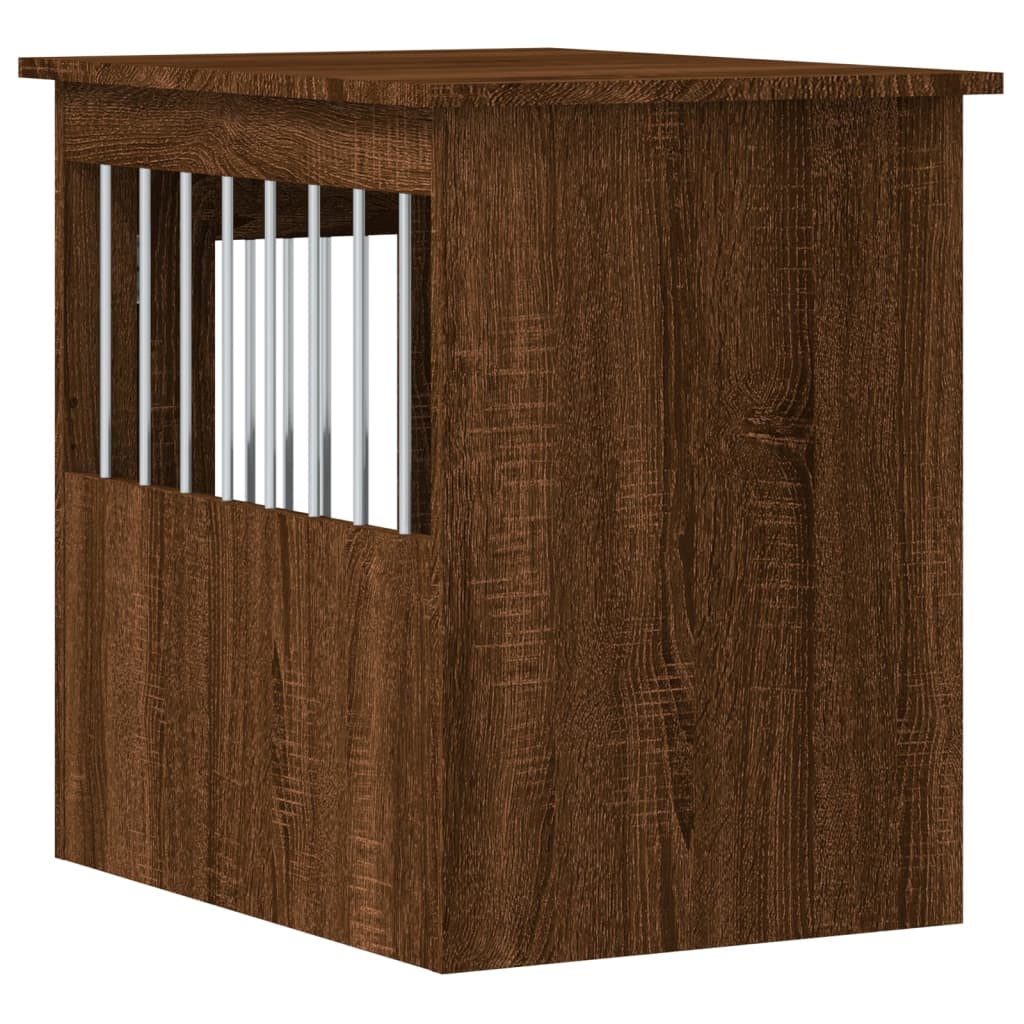 Meuble de cage pour chiens chêne marron 45x62x59 cm