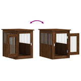 Meuble de cage pour chiens chêne marron 45x62x59 cm