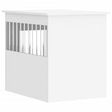 Meuble de cage pour chiens blanc 55x75x65 cm bois d'ingénierie