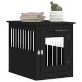 Meuble de cage pour chiens noir 55x75x65 cm bois d'ingénierie