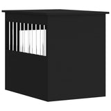 Meuble de cage pour chiens noir 55x75x65 cm bois d'ingénierie