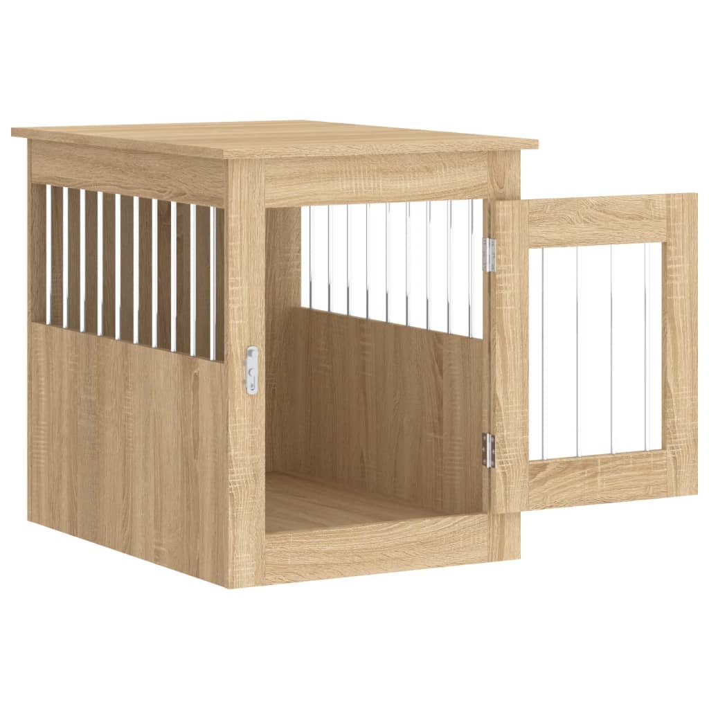 Meuble de cage pour chiens chêne sonoma 55x75x65 cm