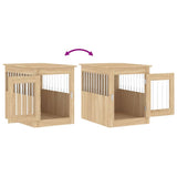 Meuble de cage pour chiens chêne sonoma 55x75x65 cm