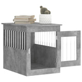 Meuble de cage pour chiens gris béton 55x75x65 cm