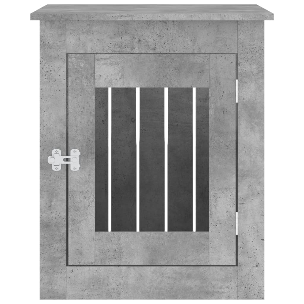 Meuble de cage pour chiens gris béton 55x75x65 cm