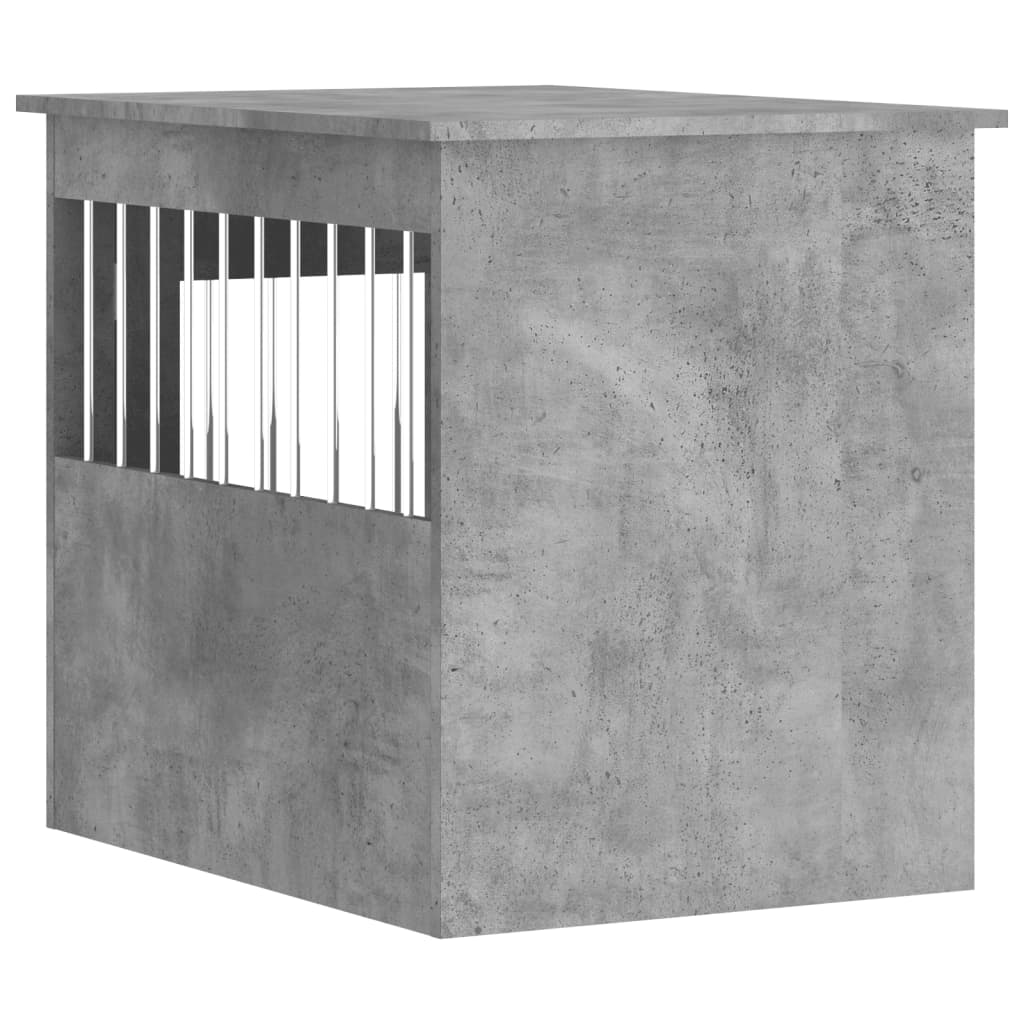 Meuble de cage pour chiens gris béton 55x75x65 cm