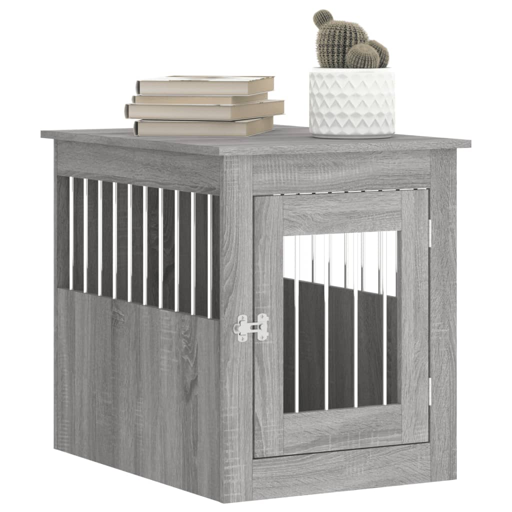 Meuble de cage pour chiens sonoma gris 55x75x65 cm