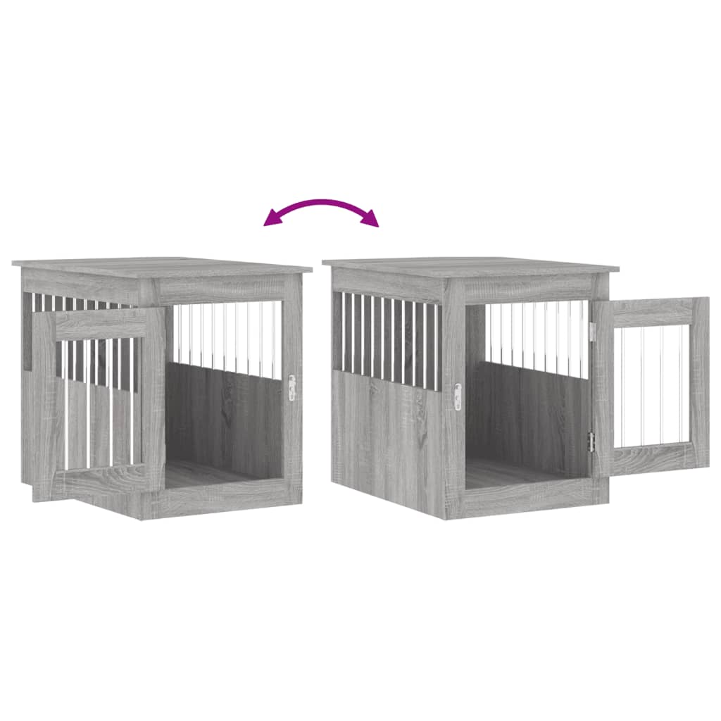 Meuble de cage pour chiens sonoma gris 55x75x65 cm