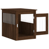 Meuble de cage pour chiens chêne marron 55x75x65 cm