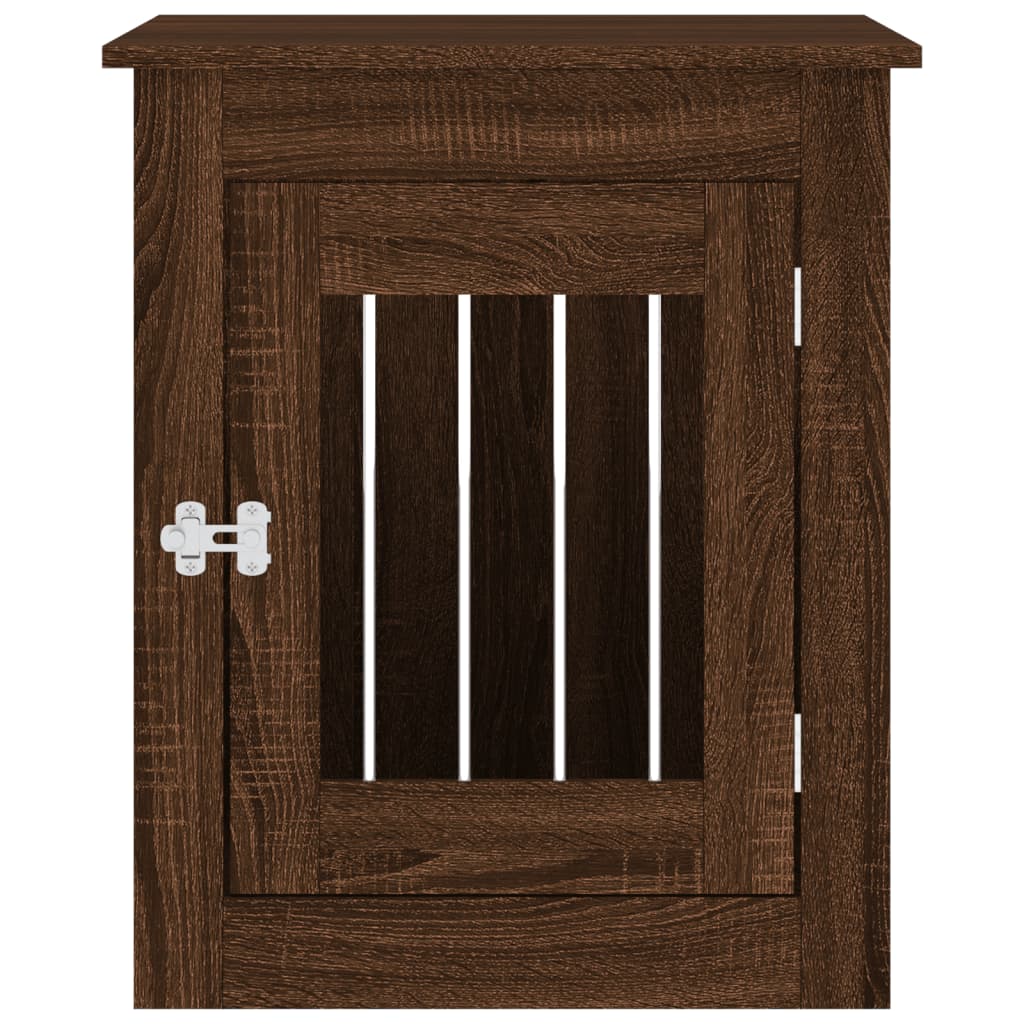 Meuble de cage pour chiens chêne marron 55x75x65 cm