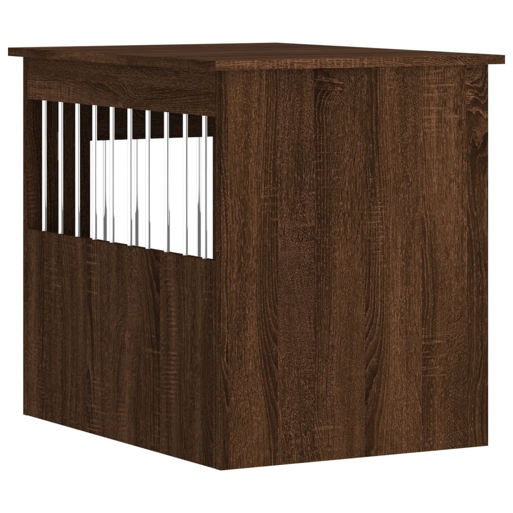 Meuble de cage pour chiens chêne marron 55x75x65 cm