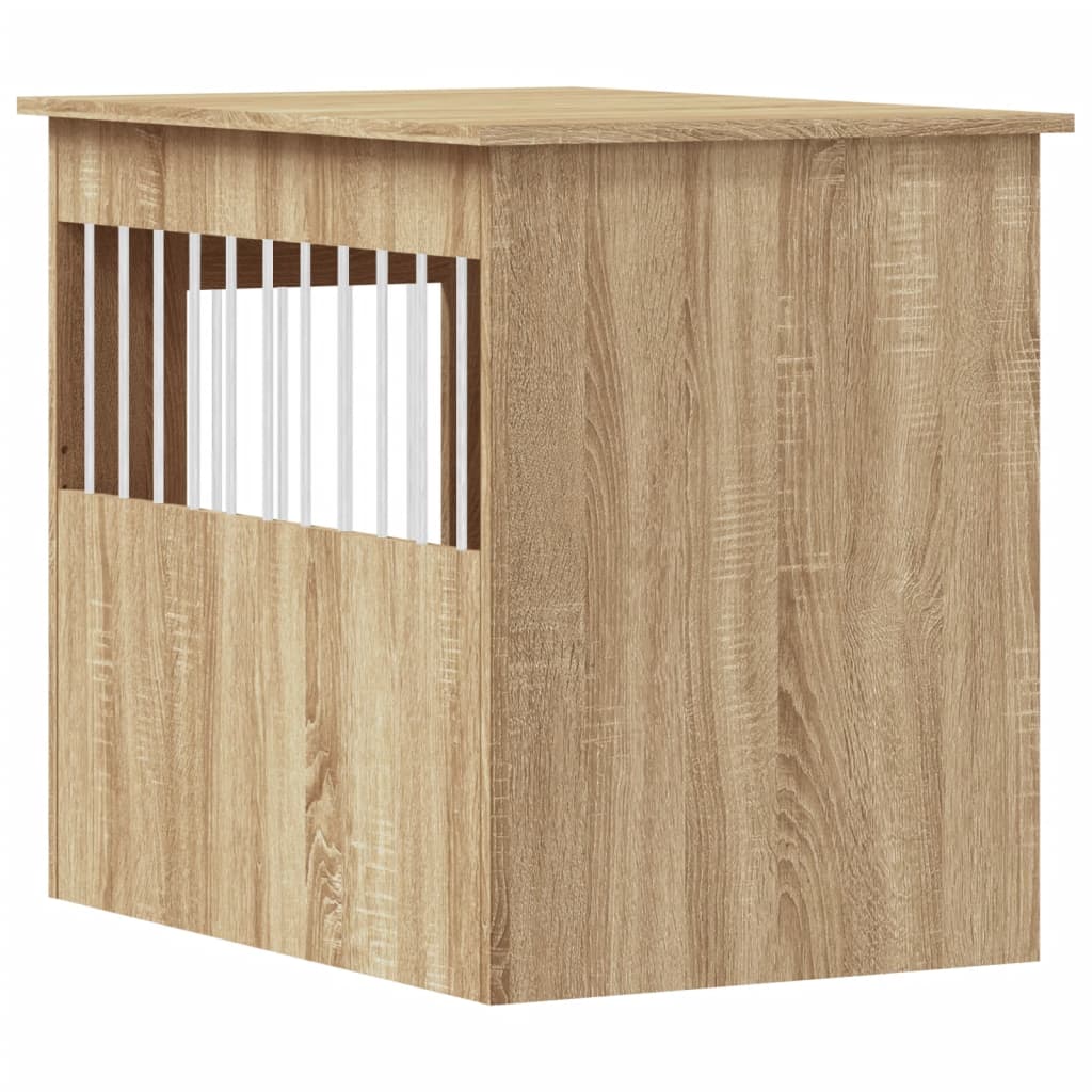 Meuble de cage pour chiens chêne sonoma 55x80x68 cm