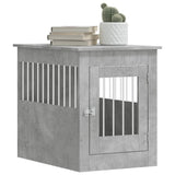 Meuble de cage pour chiens gris béton 55x80x68 cm