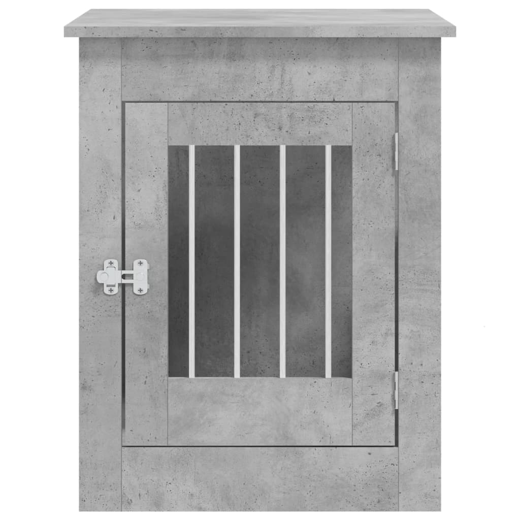 Meuble de cage pour chiens gris béton 55x80x68 cm