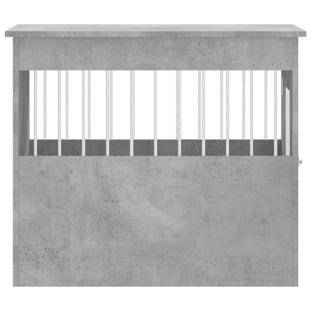 Meuble de cage pour chiens gris béton 55x80x68 cm