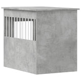 Meuble de cage pour chiens gris béton 55x80x68 cm