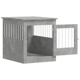 Meuble de cage pour chiens gris béton 64,5x80x71 cm