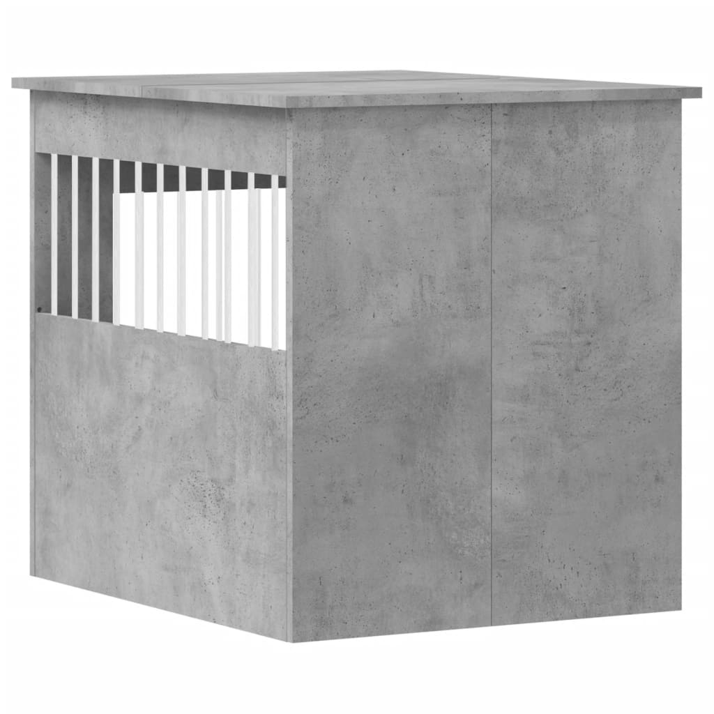 Meuble de cage pour chiens gris béton 64,5x80x71 cm