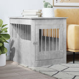 Meuble de cage pour chiens gris béton 64,5x80x71 cm