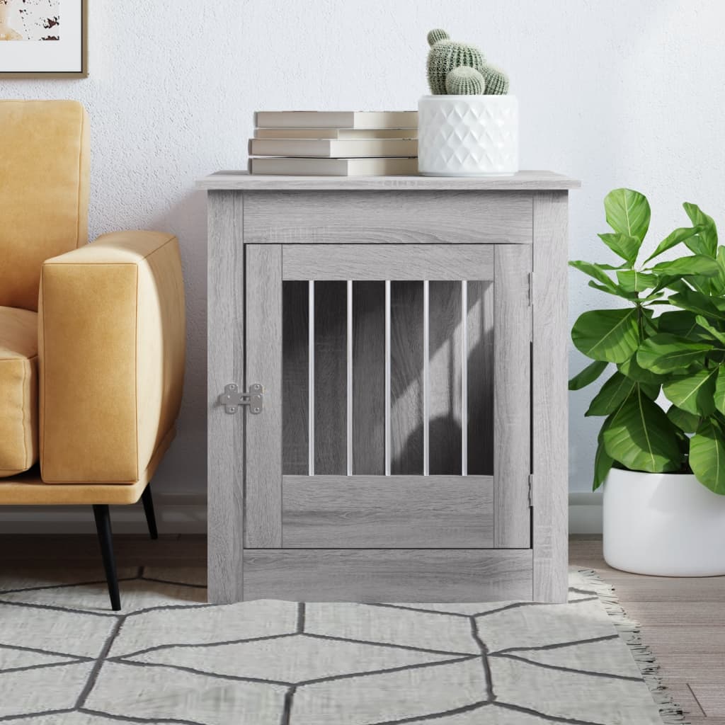 Meuble de cage pour chiens sonoma gris 64,5x80x71 cm