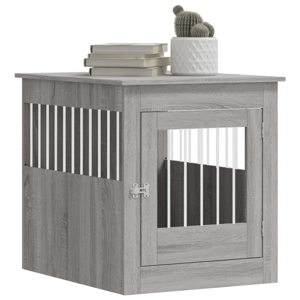 Meuble de cage pour chiens sonoma gris 64,5x80x71 cm