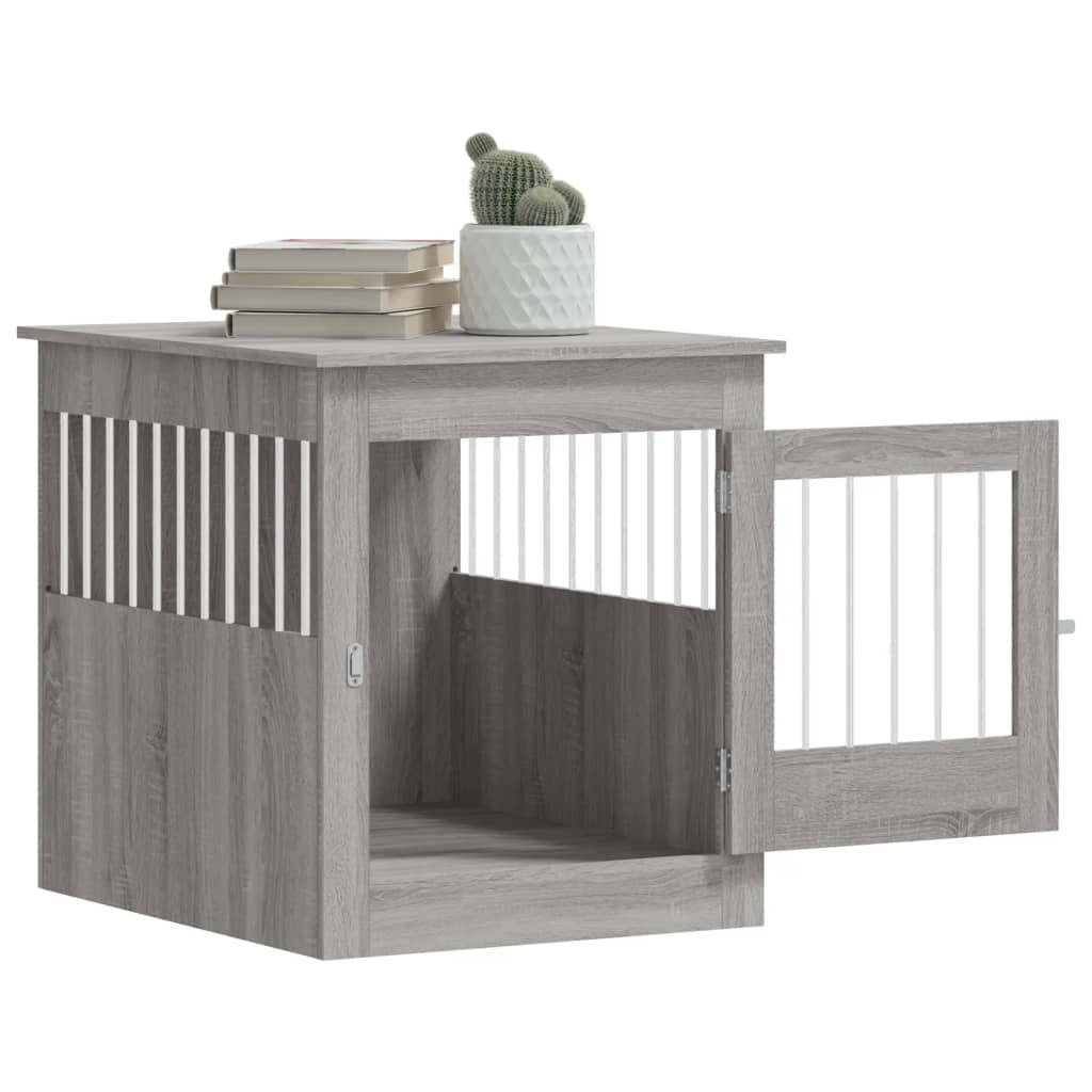 Meuble de cage pour chiens sonoma gris 64,5x80x71 cm