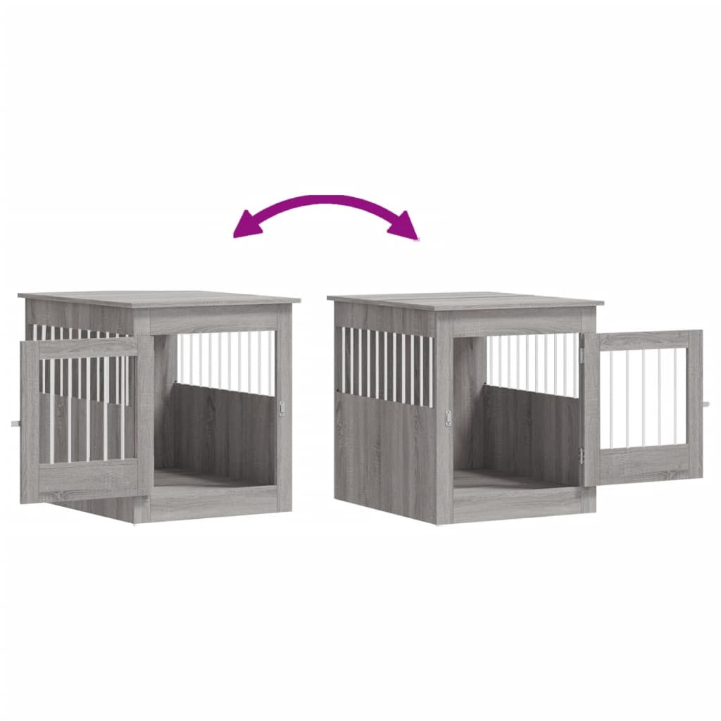 Meuble de cage pour chiens sonoma gris 64,5x80x71 cm