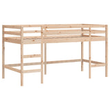 Lit mezzanine pour enfants avec rideaux sans matelas 80x200 cm