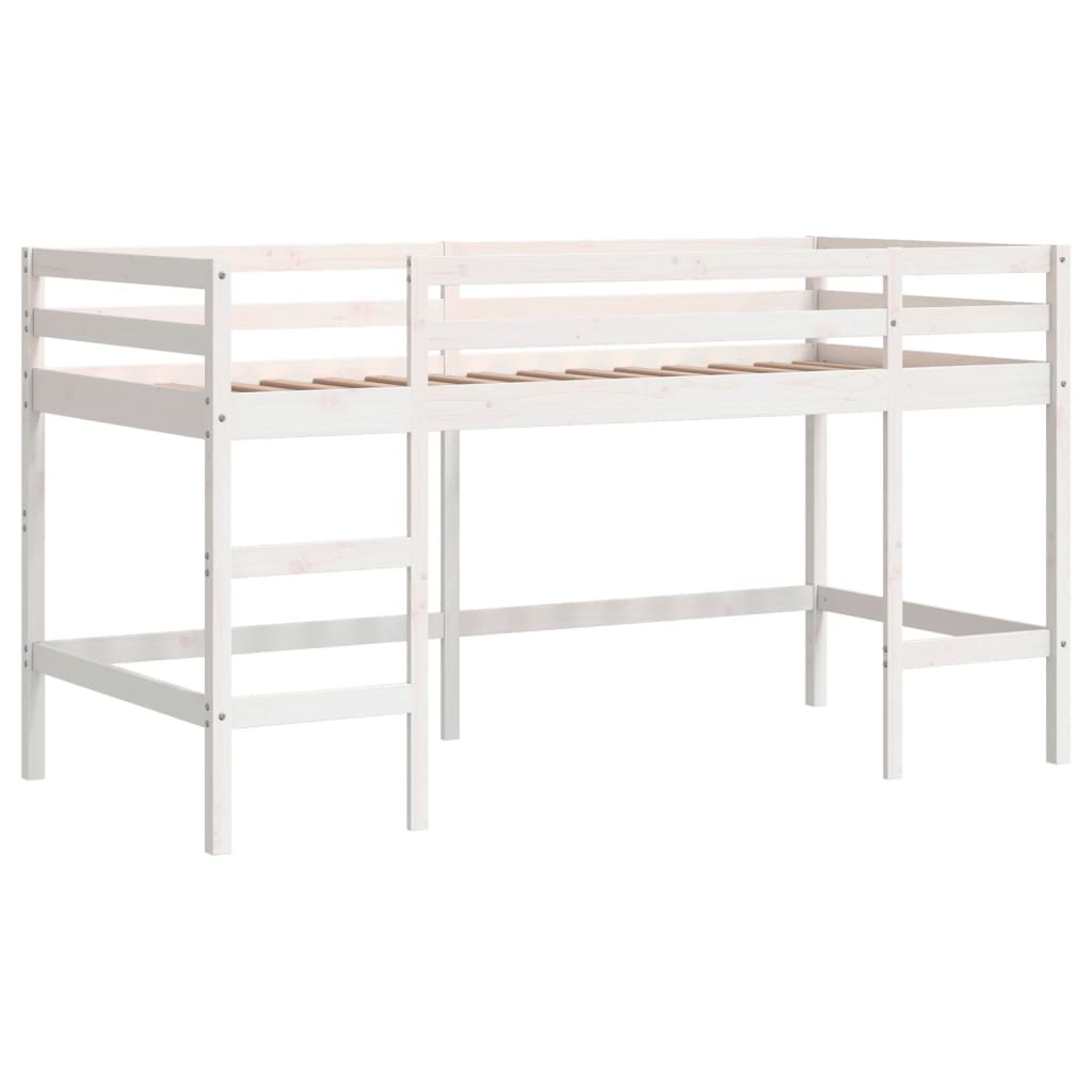 Lit mezzanine pour enfants avec rideaux sans matelas 80x200 cm