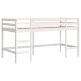 Lit mezzanine enfants avec rideaux sans matelas bleu 90x200cm