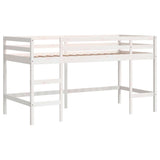 Lit mezzanine enfants avec rideaux sans matelas rose 90x200cm