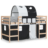 Lit mezzanine enfants avec tunnel sans matelas 80x200 cm