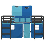 Children's loft bed with tunnel without mattress blue 90x200 cm