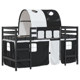 Children's loft bed with tunnel without mattress 90x190 cm