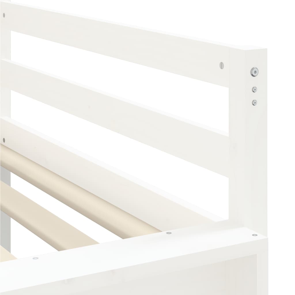 Lit mezzanine pour enfants avec rideaux sans matelas 80x200 cm