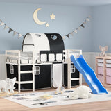 Children's loft bed with tunnel without mattress 80x200 cm