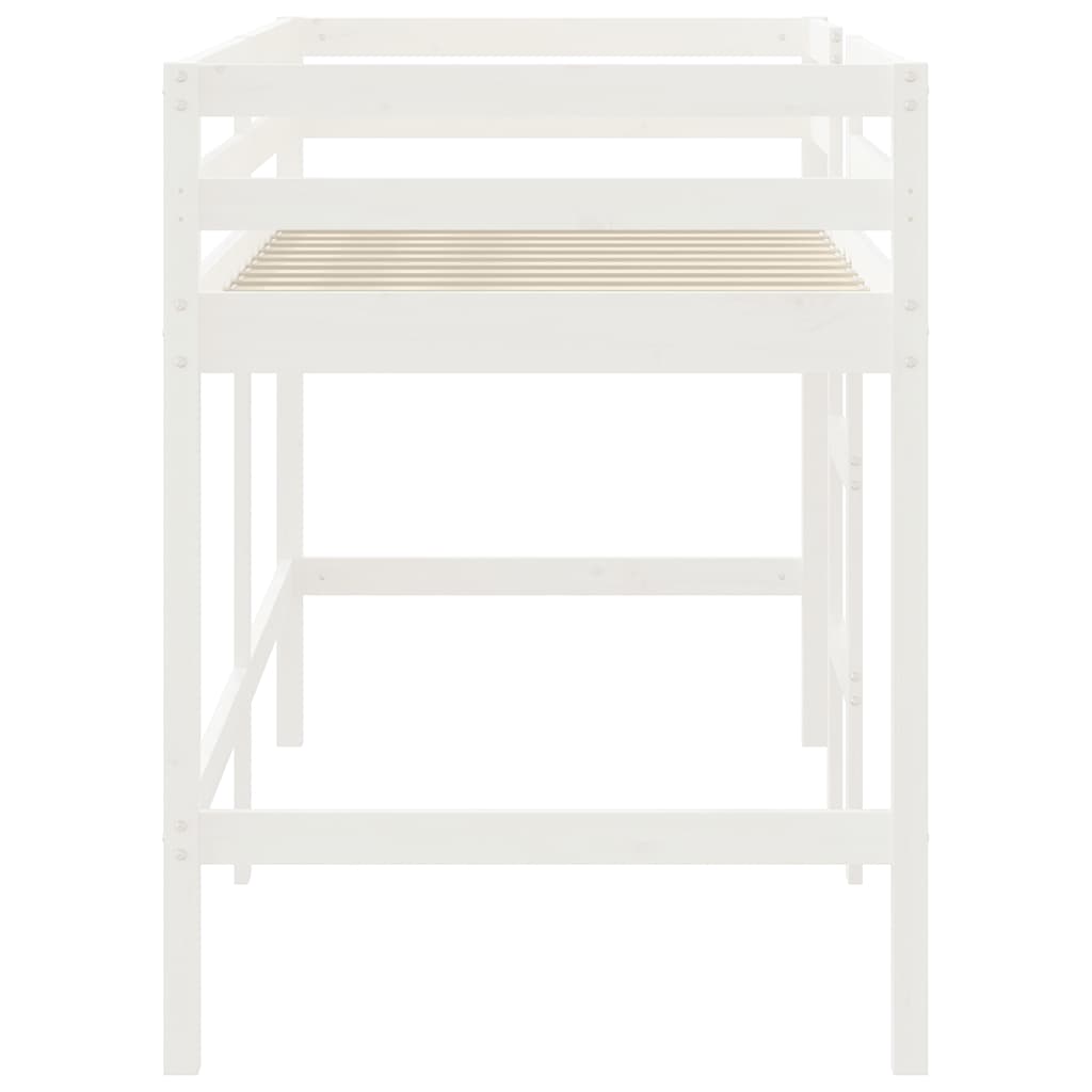 Children's loft bed without mattress with ladder 80x200 cm