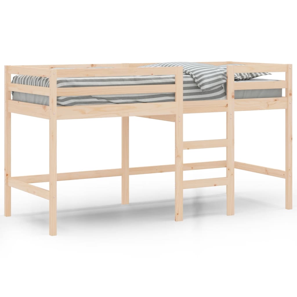 Lit mezzanine d'enfants sans matelas avec échelle 90x200 cm