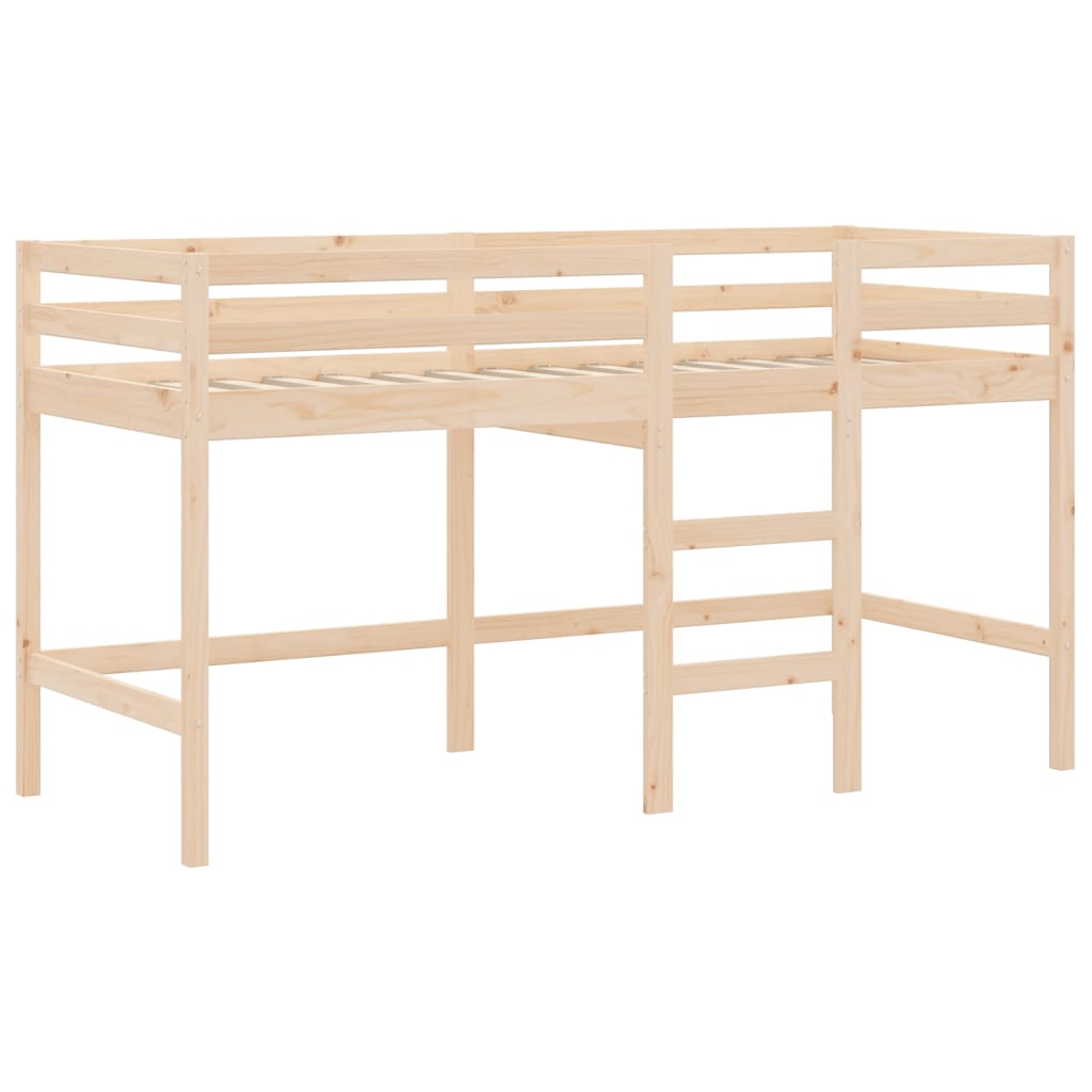 Lit mezzanine d'enfants sans matelas avec échelle 90x200 cm