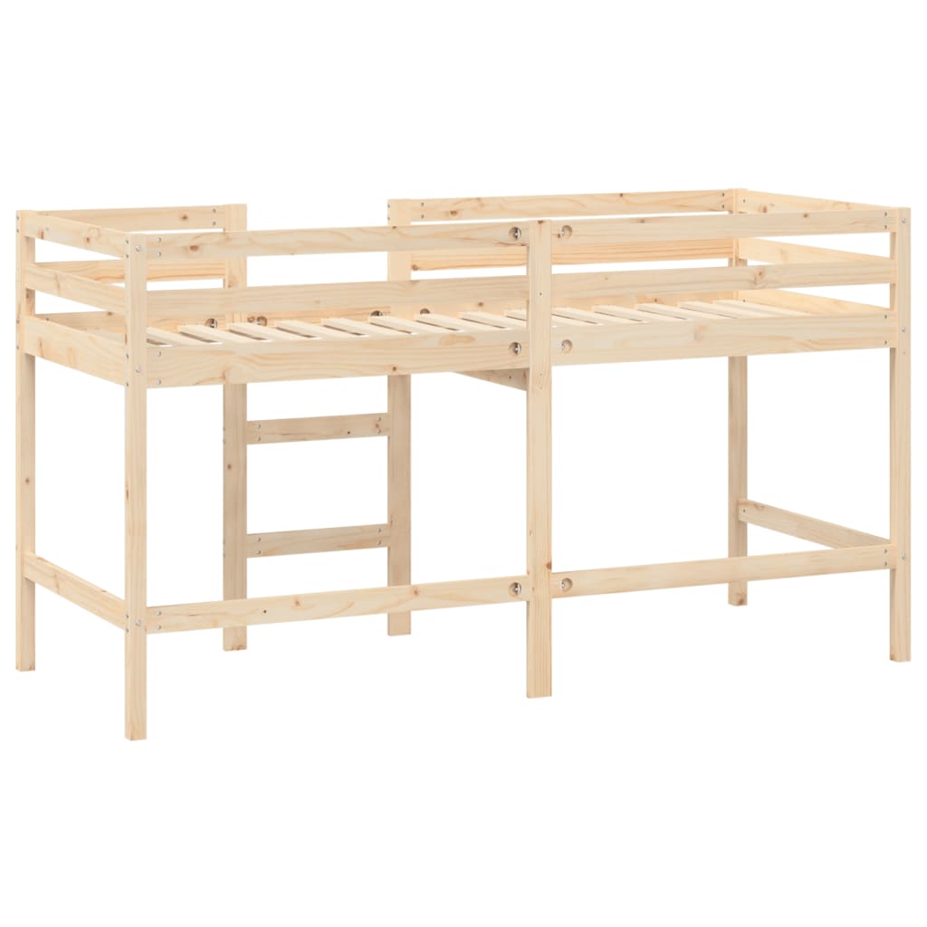 Lit mezzanine d'enfants sans matelas avec échelle 90x200 cm