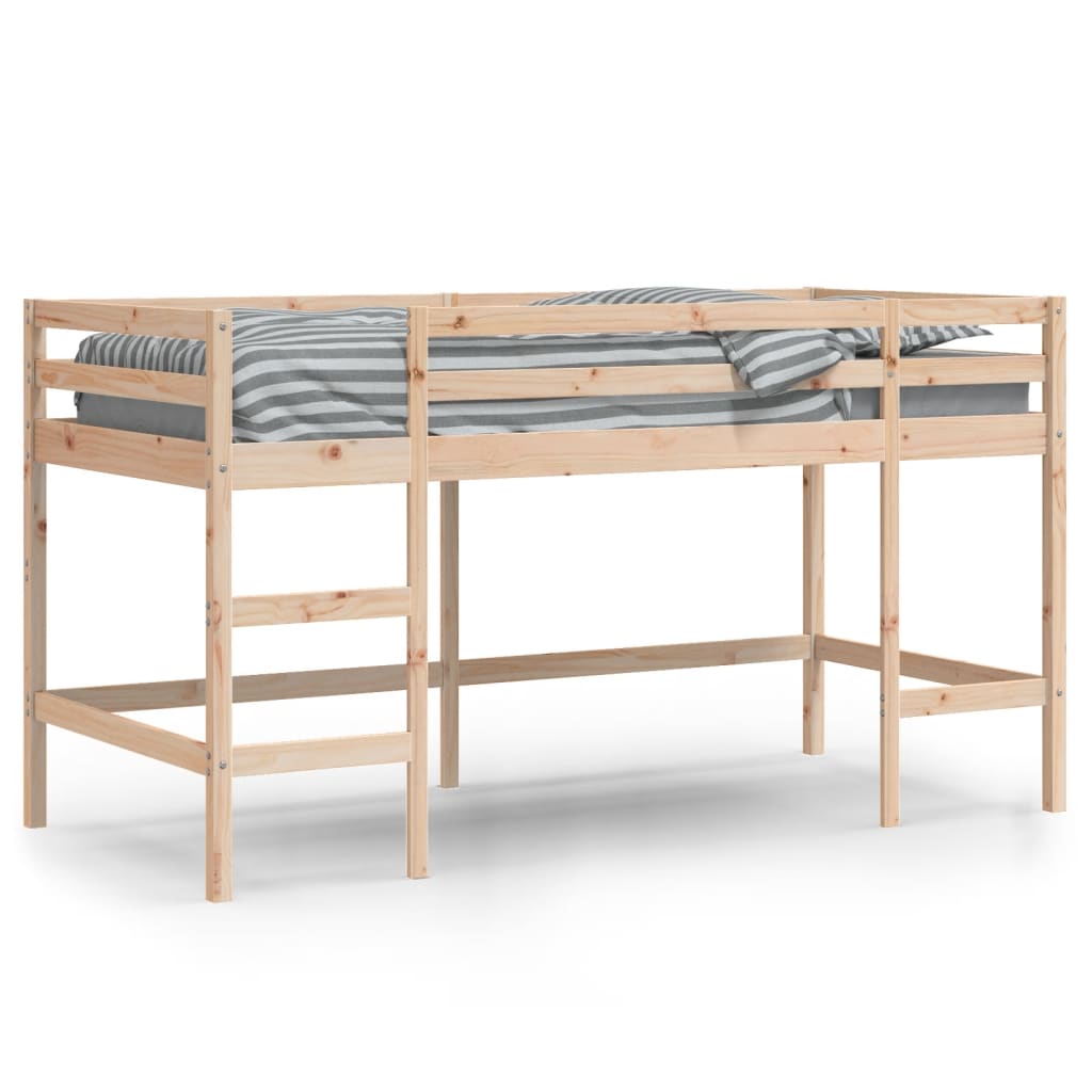 Children's loft bed without mattress with ladder 80x200 cm